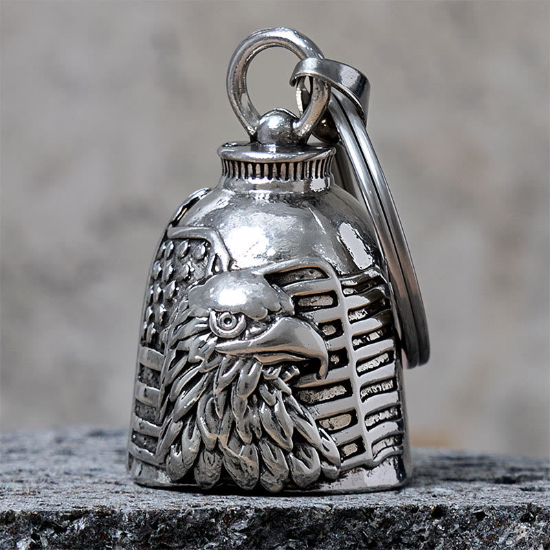 Porte-clés cloche drapeau américain vintage aigle - Porte-clés - image 0