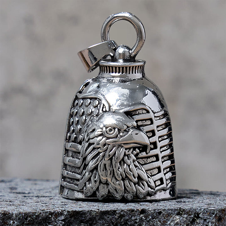 Porte-clés cloche drapeau américain vintage aigle - Pendentif - image 1