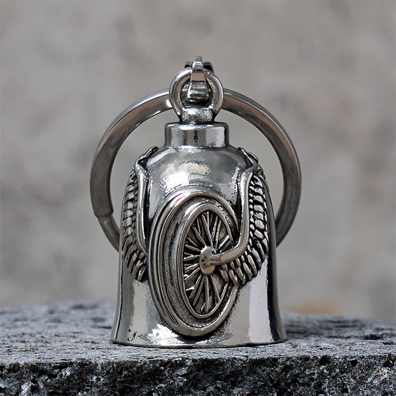 Porte-clés clochette aile de pneu de moto vintage - Porte-clés - image 0