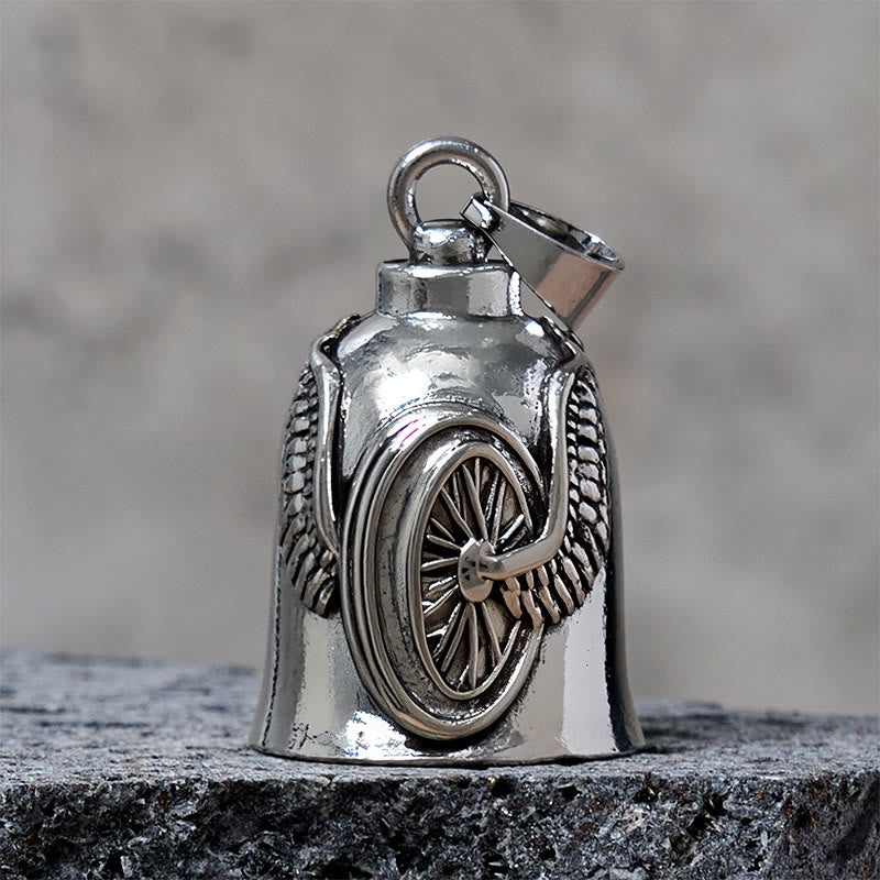 Porte-clés clochette aile de pneu de moto vintage - Pendentif - image 1