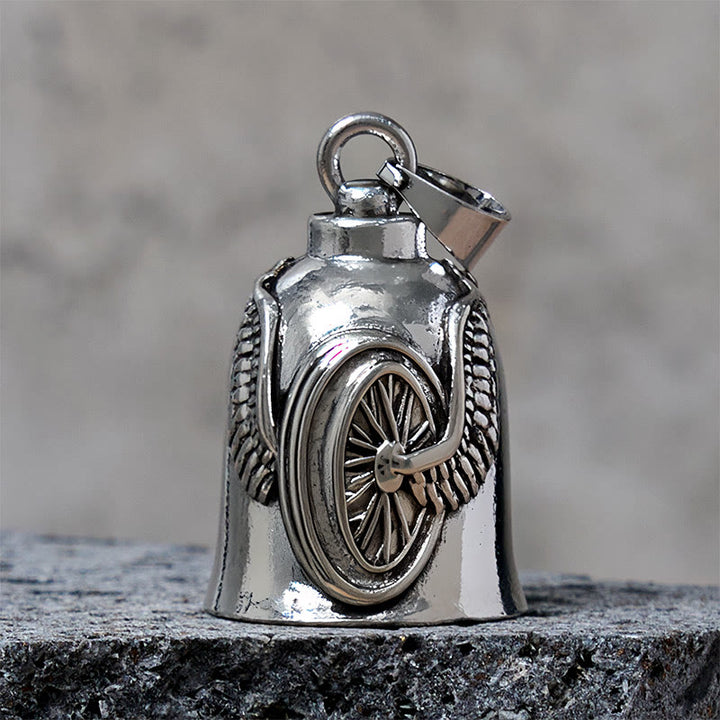 Porte-clés clochette aile de pneu de moto vintage - Pendentif - image 1
