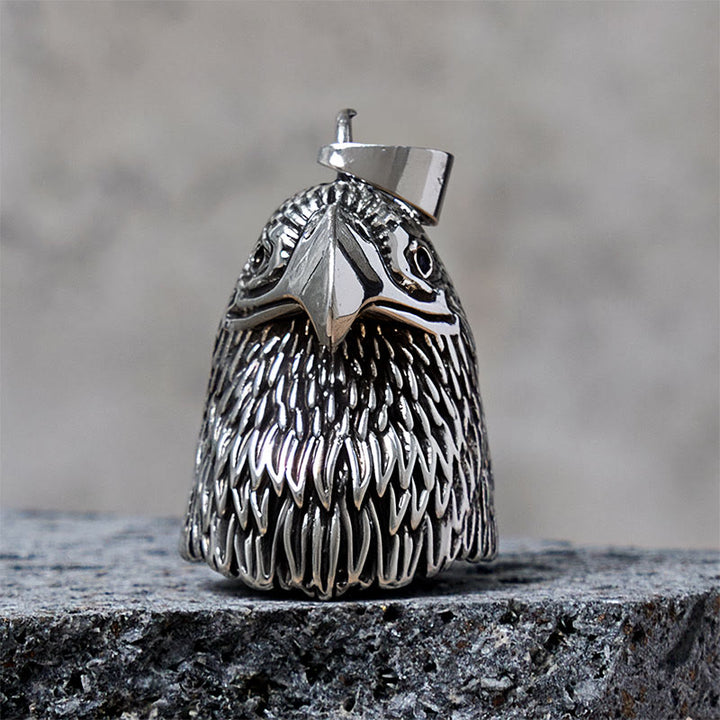 Porte-clés clochette style aigle à tête blanche vintage - Pendentif - image 1