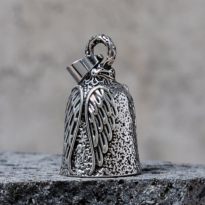 Porte-clés cloche de moto vintage en forme d'aile d'ange - image 2