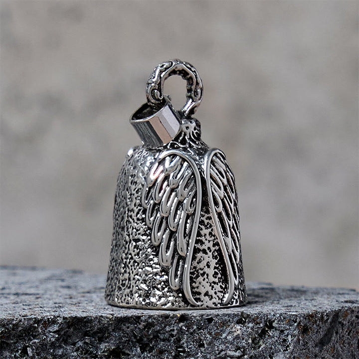 Porte-clés cloche de moto vintage en forme d'aile d'ange - image 3