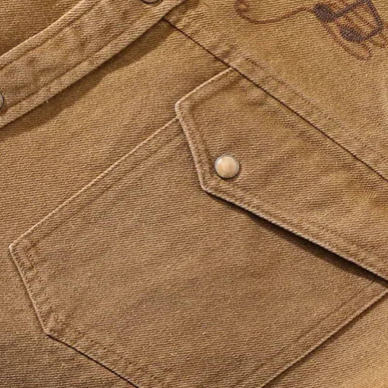 Chemise de cowboy western brodée avec notes de musique et guitare vintage - image 6
