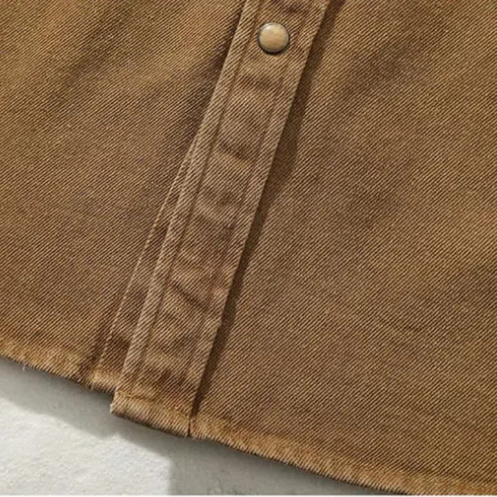 Chemise de cowboy western brodée avec notes de musique et guitare vintage - image 5