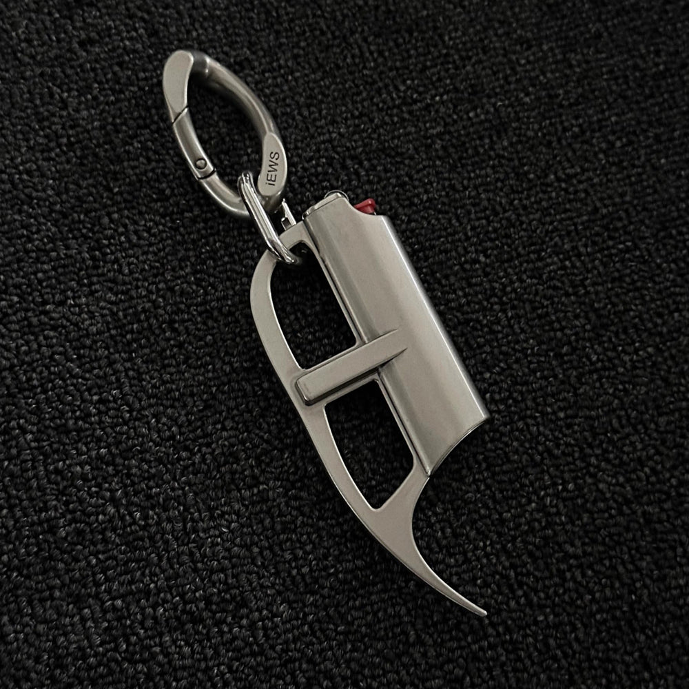 Étui à briquet porte-clés en alliage mat vintage punk - Porte-clés - image 1