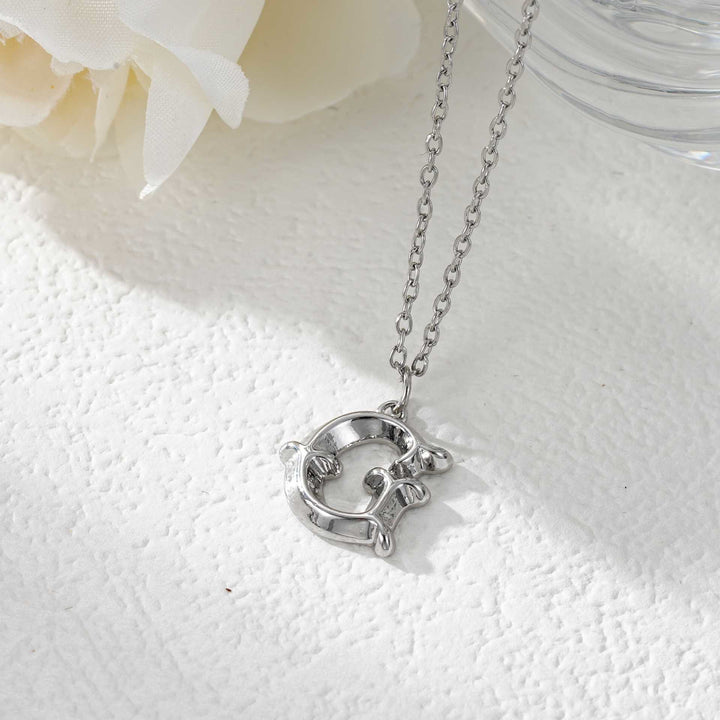 Collier élégant avec pendentif lettre dorée et argentée pour femme - Argent - G - image 34