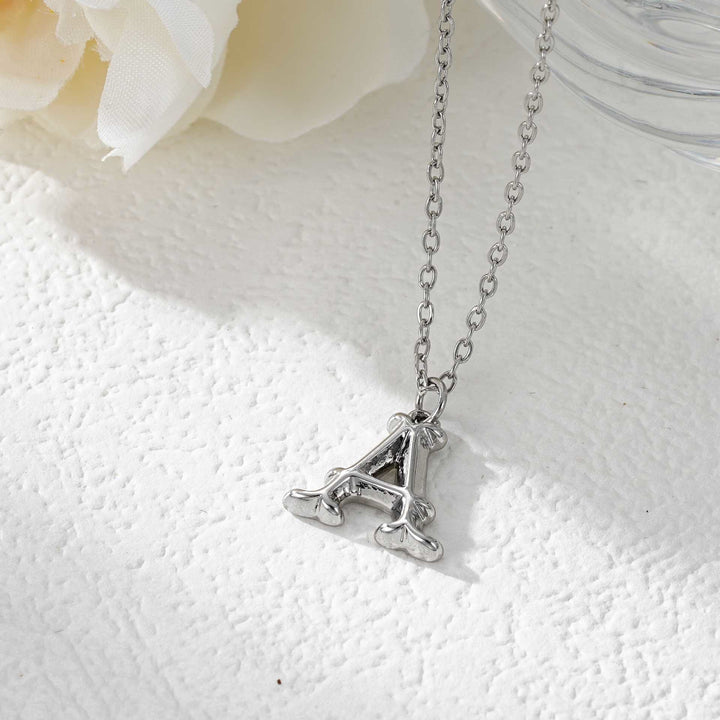 Collier élégant avec pendentif lettre dorée et argentée pour femme - Argent - UN - image 28