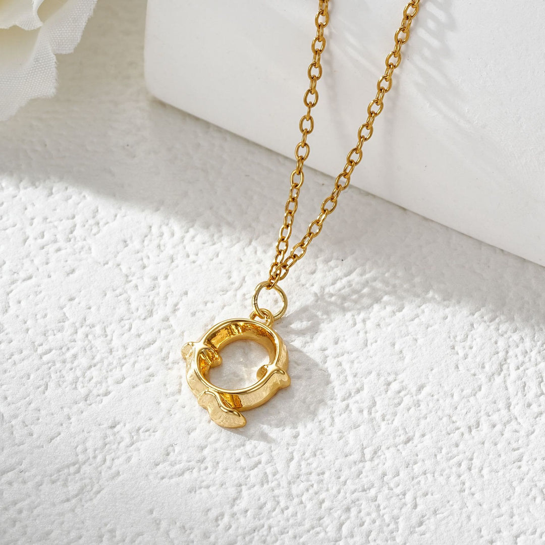 Collier élégant avec pendentif lettre dorée et argentée pour femme - Doré - Q - image 18