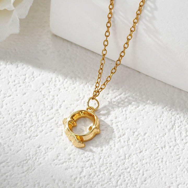 Collier élégant avec pendentif lettre dorée et argentée pour femme - Doré - Q - image 18