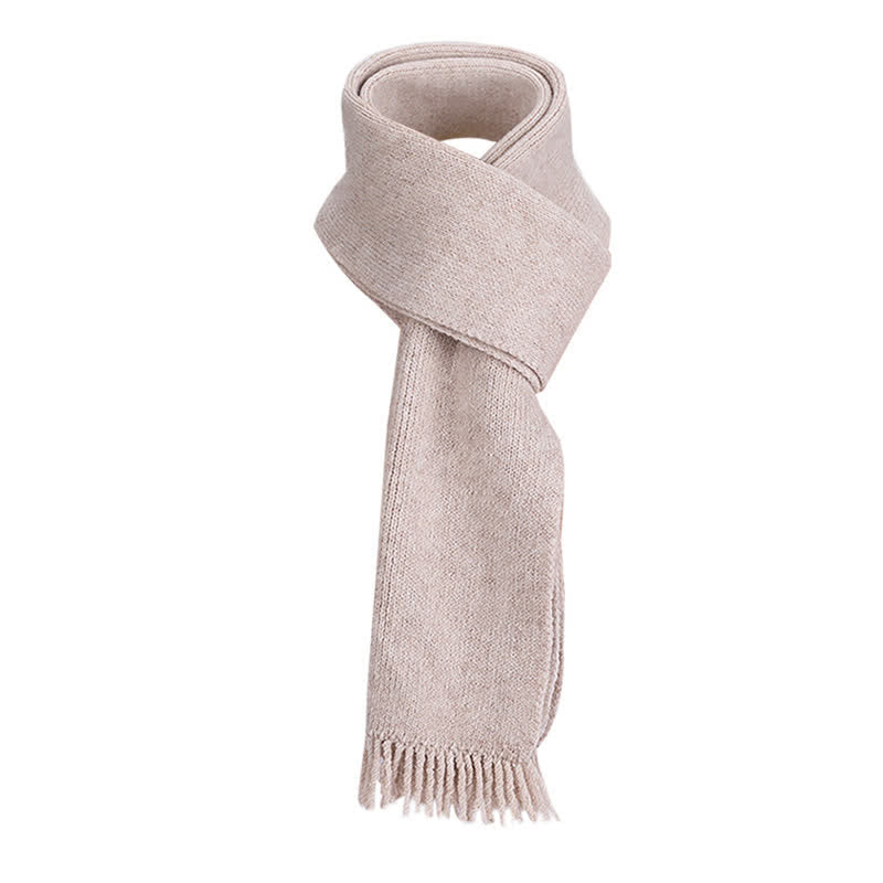 Ensemble de 3 bonnets, écharpes et gants tricotés de couleur unie - image 5