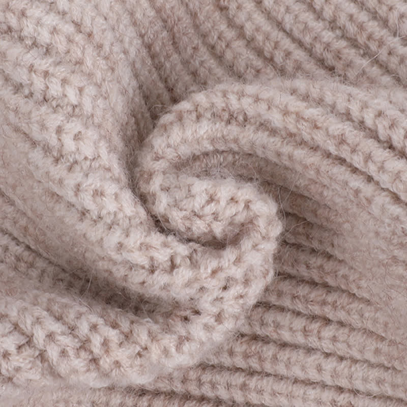 Ensemble de 3 bonnets, écharpes et gants tricotés de couleur unie - image 7