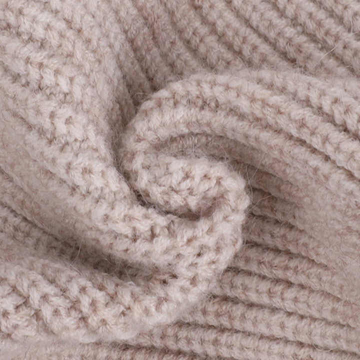 Ensemble de 3 bonnets, écharpes et gants tricotés de couleur unie - image 7