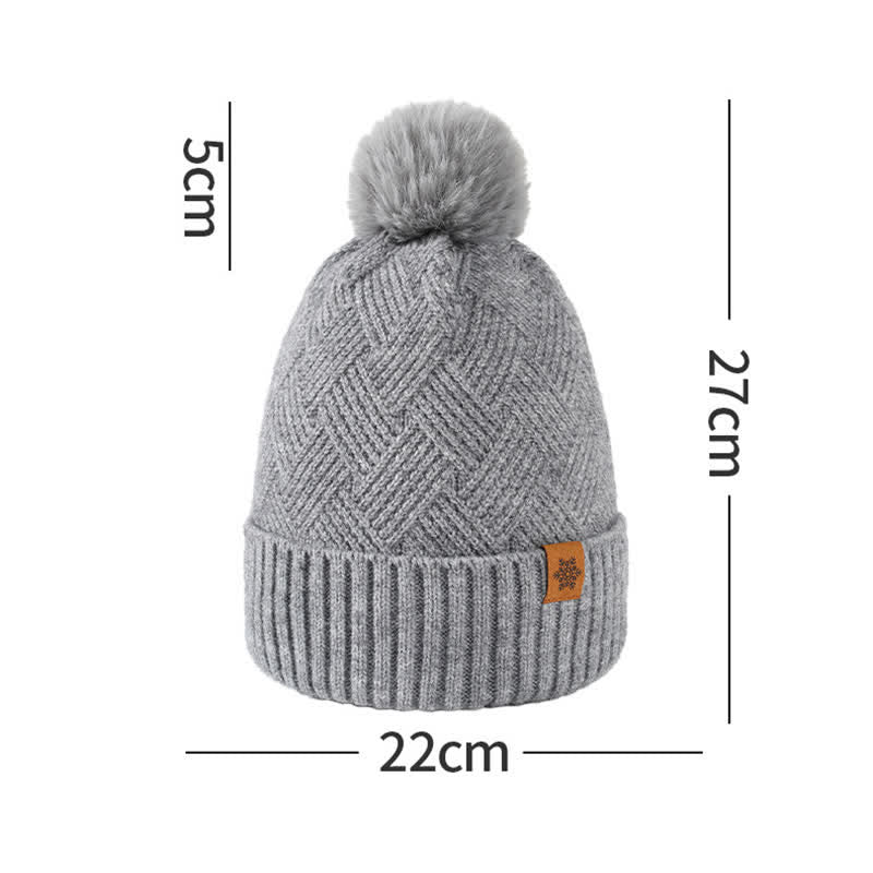 Ensemble de 3 pièces de bonnet, cache-cou et gants à motif tissé - image 5