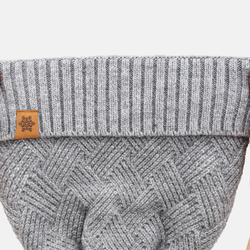 Ensemble de 3 pièces de bonnet, cache-cou et gants à motif tissé - image 3