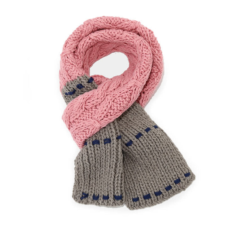 Ensemble de 3 pièces de bonnet, écharpe et gants à blocs de couleurs tendance - image 7