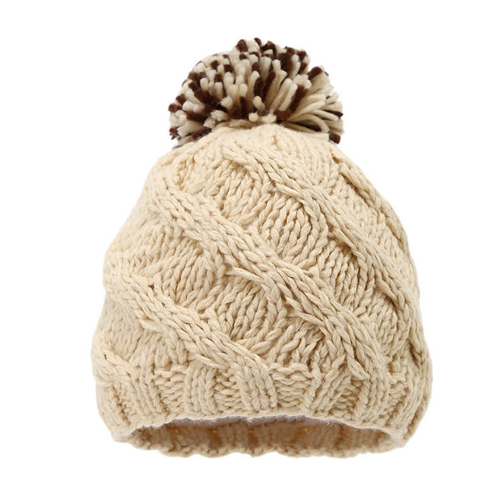 Ensemble de 3 bonnets, écharpes et gants torsadés avec pompon - image 8