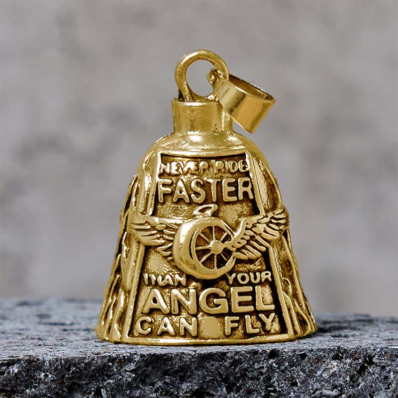 Porte-clés porte-bonheur en forme de roue d'aile d'ange pour l'équitation - Doré - Pendentif - image 5