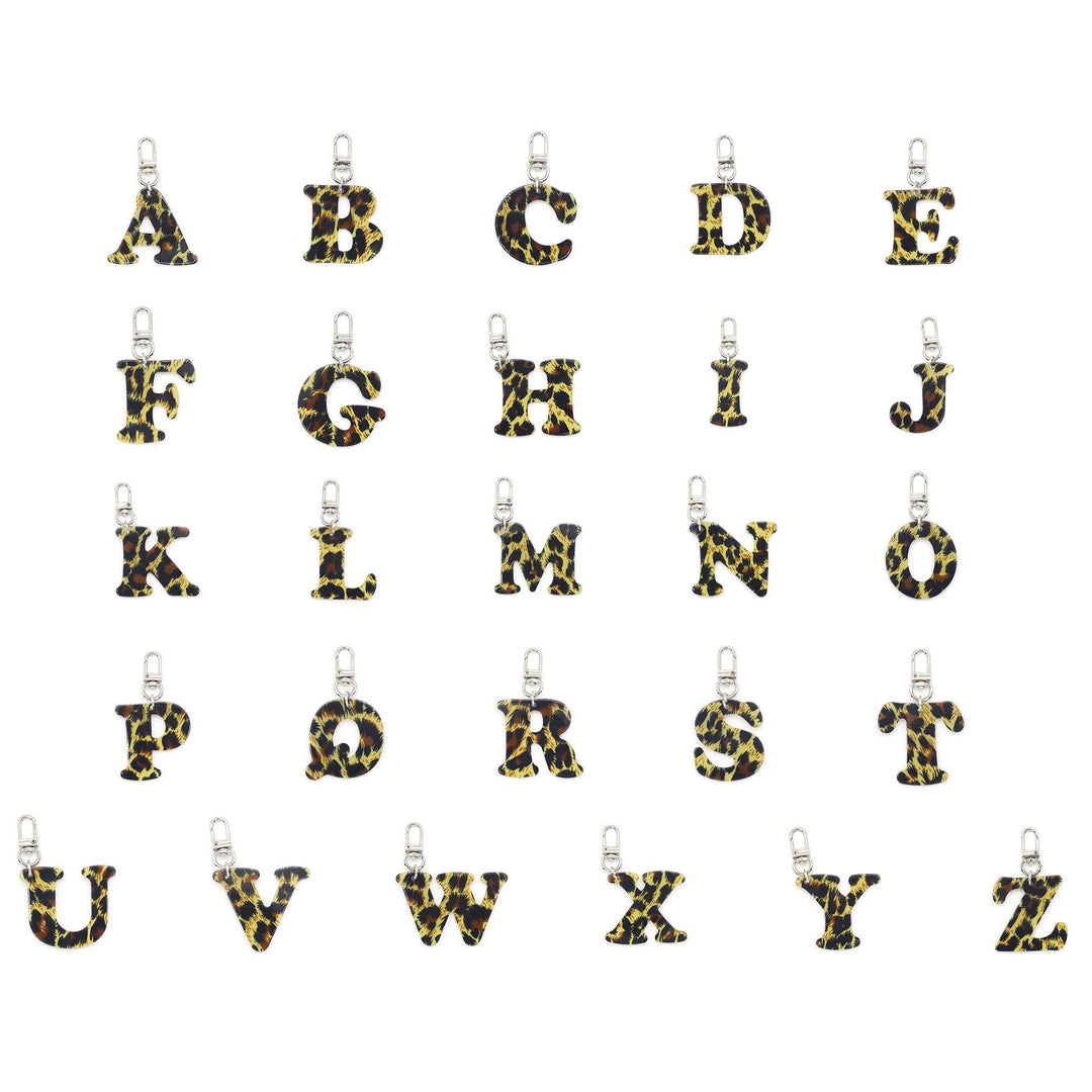 Porte-clés pendentif lettre imprimé léopard et chapeau de cowboy - image 8