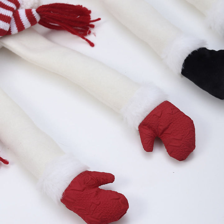 Joyeux Noël Bonnet Rouge Bonhomme de Neige Hiver Écharpe Tricotée - image 3