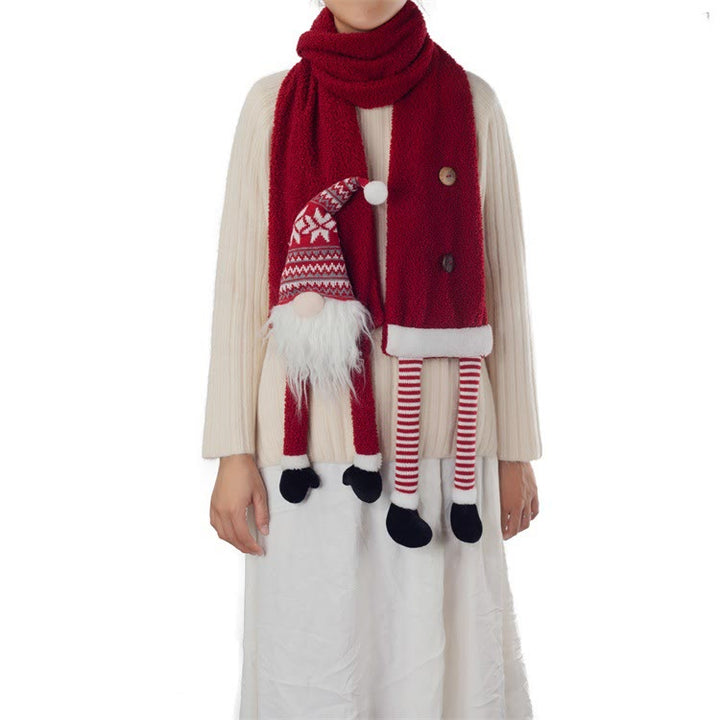 Écharpe d'hiver rouge créative du Père Noël - image 1