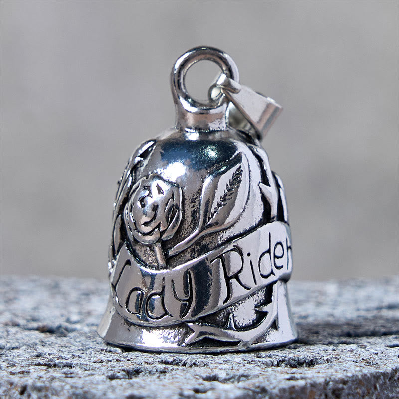 Porte-clés cloche de moto vintage Rose & Lady Rider - Pendentif - image 1