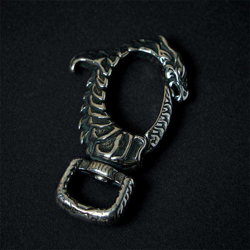 Porte-clés rotatif vintage antirouille en forme de dragon - Porte-clés - image 0