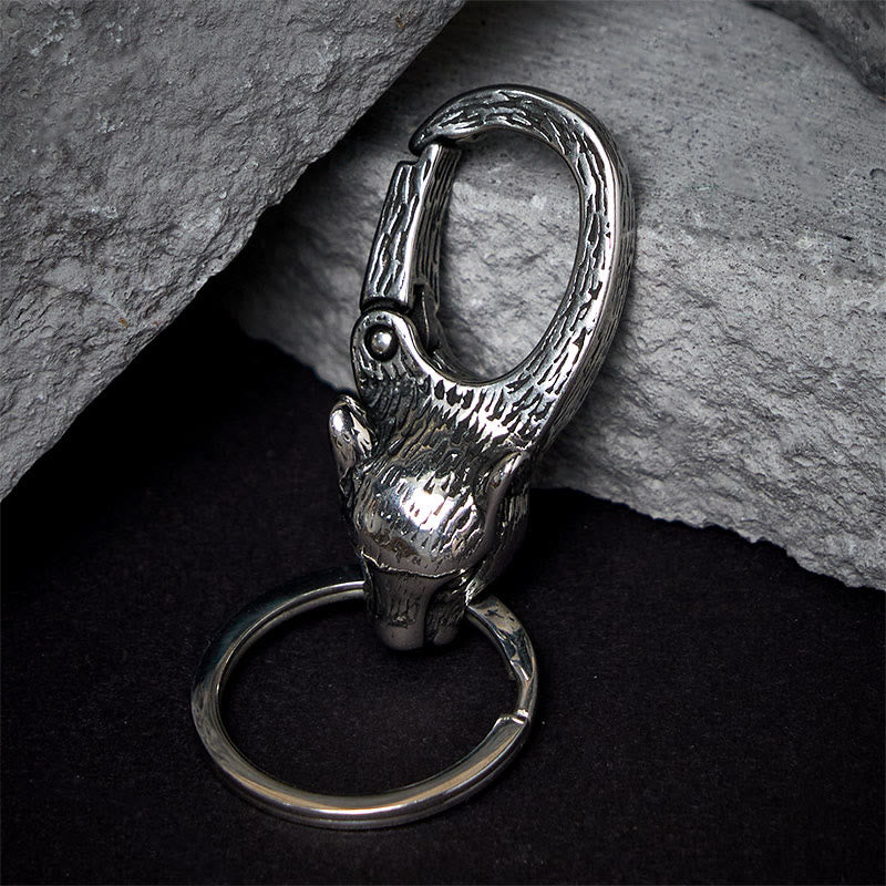 Porte-clés créatif en métal antirouille en forme de tête de léopard - image 3