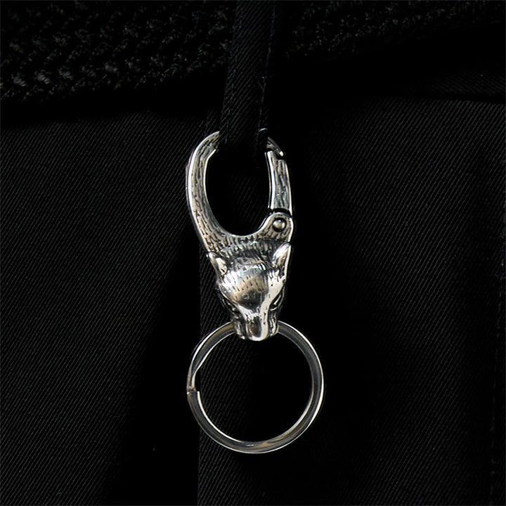 Porte-clés créatif en métal antirouille en forme de tête de léopard - image 2