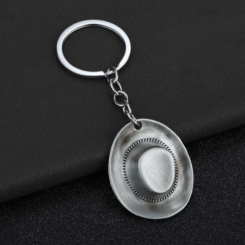 Porte-clés pendentif lettre imprimé léopard et chapeau de cowboy - image 5