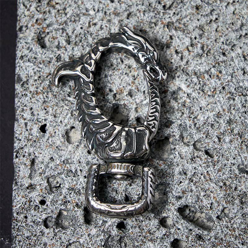 Porte-clés rotatif vintage antirouille en forme de dragon - image 5