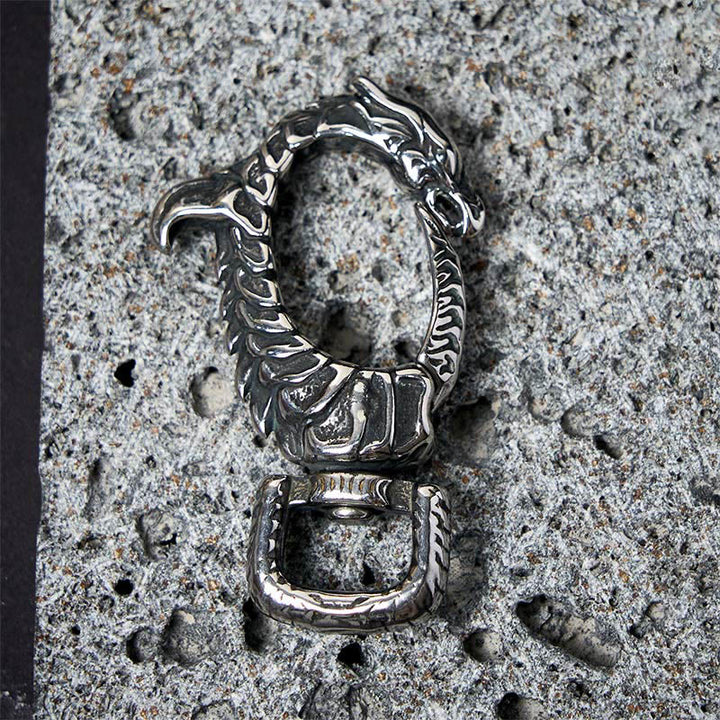 Porte-clés rotatif vintage antirouille en forme de dragon - image 5