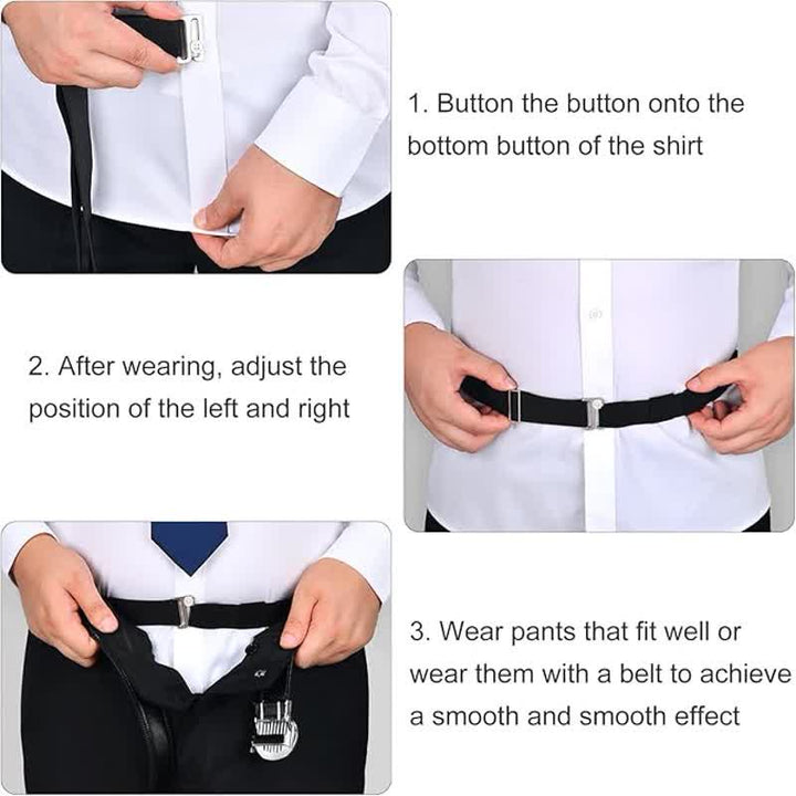 Ceinture invisible élastique antidérapante et réglable pour chemise homme - image 6