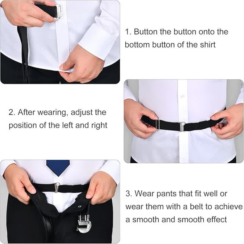Ceinture invisible élastique ajustable pour chemise homme - image 3