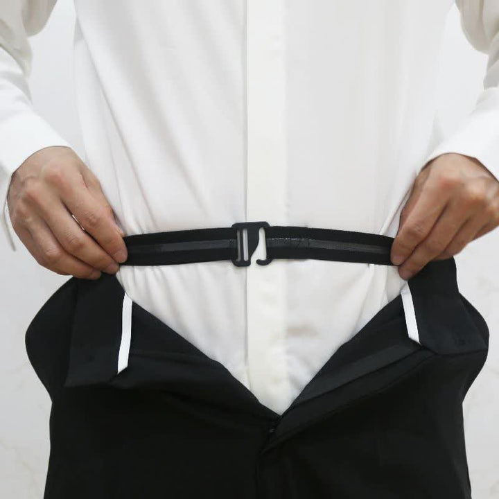 Ceinture invisible élastique antidérapante et réglable pour chemise homme - Noir - image 0