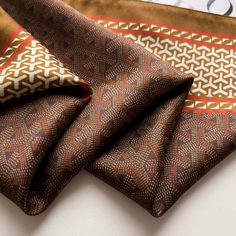 Écharpe carrée exquise en soie douce pour la peau, imprimée noix de cajou - image 2