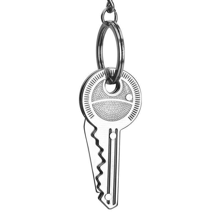 Porte-clés couteau pliant pratique, collier argenté - Porte-clés uniquement - image 1