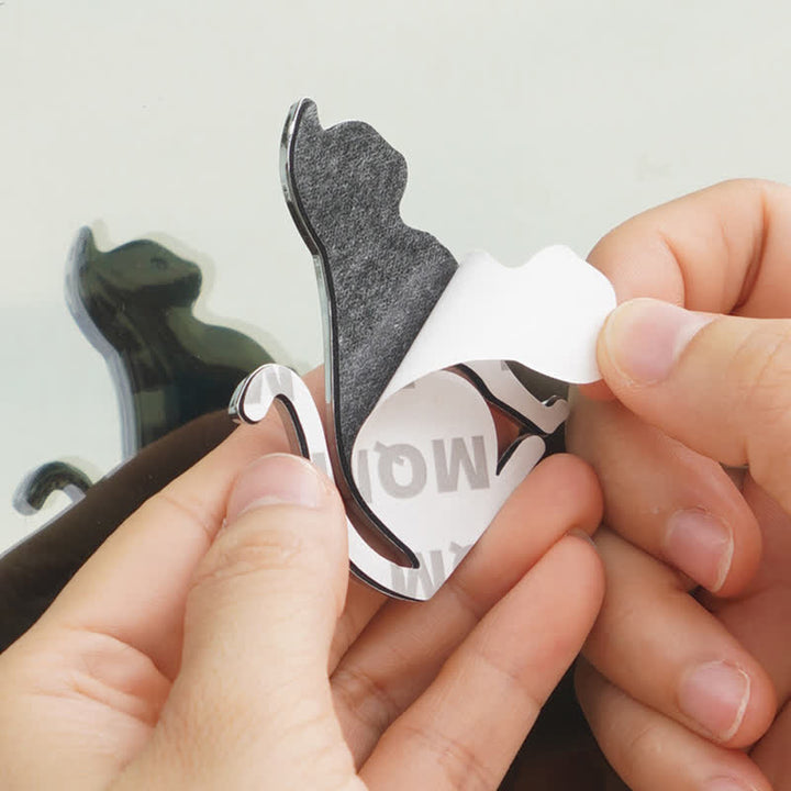 Autocollant décoratif mignon chat en métal pour voiture - image 2