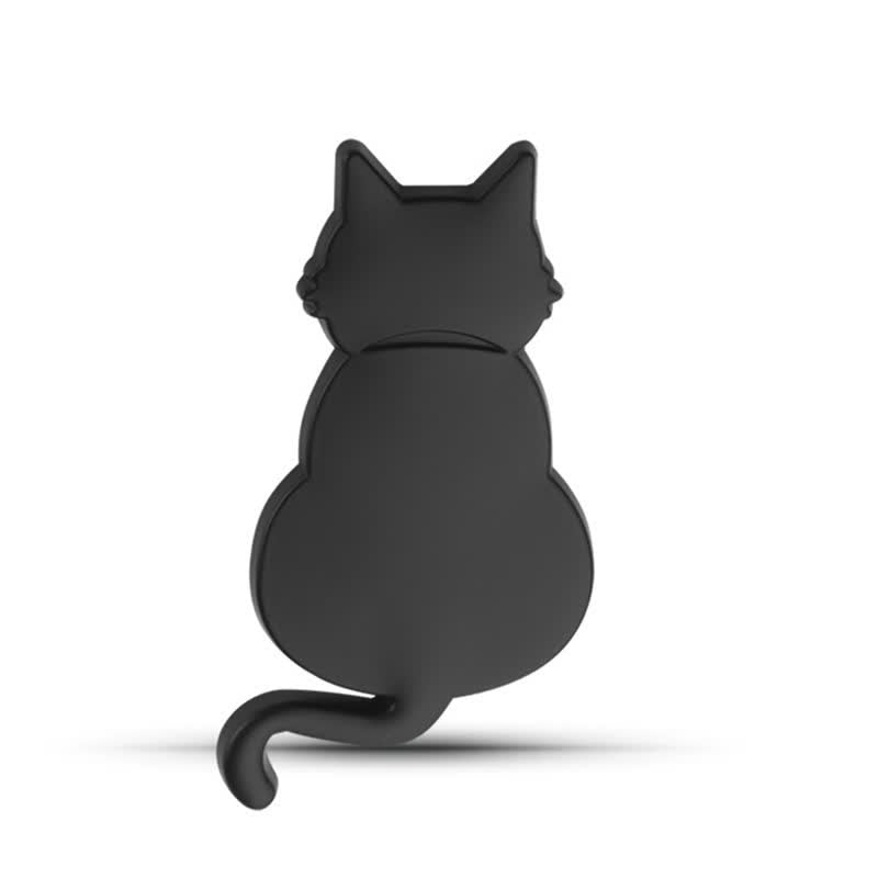 Autocollant décoratif mignon chat en métal pour voiture - Noir - Chat vu de dos - image 5