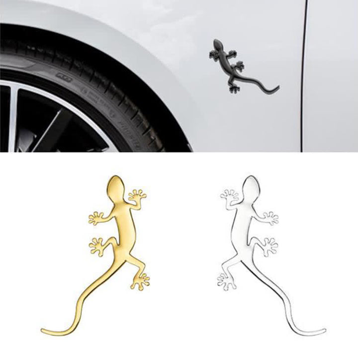 1 paire d'autocollants métalliques gecko pour voiture - image 5