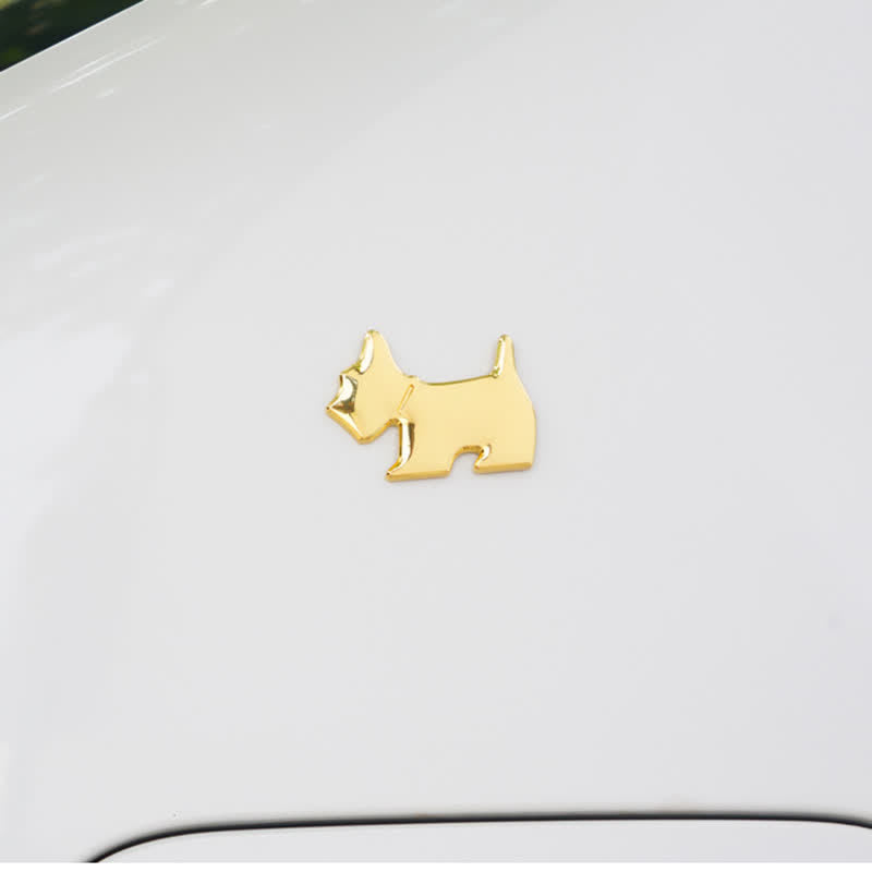 Autocollant métallique mignon en forme de chien pour voiture, pour les amoureux des animaux - image 7