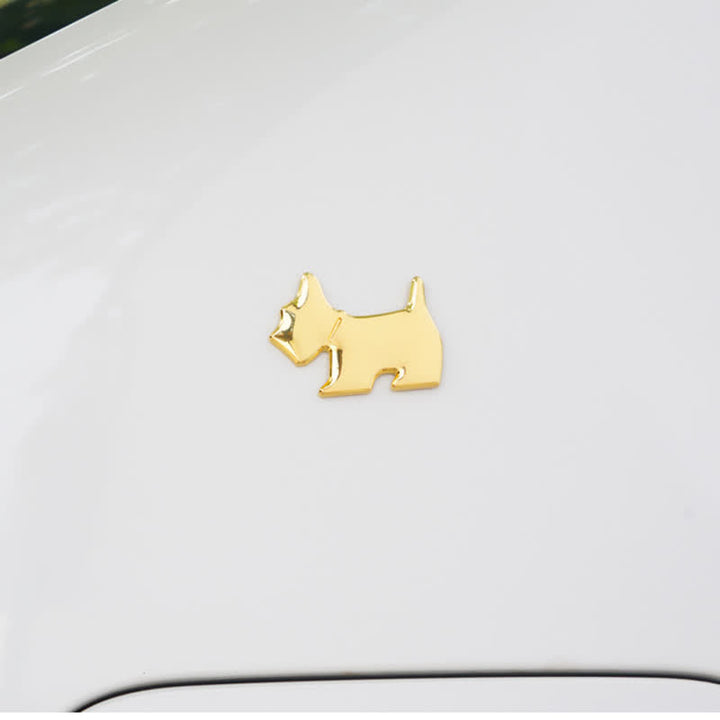 Autocollant métallique mignon en forme de chien pour voiture, pour les amoureux des animaux - image 7