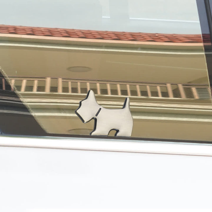 Autocollant métallique mignon en forme de chien pour voiture, pour les amoureux des animaux - image 5