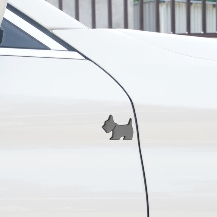 Autocollant métallique mignon en forme de chien pour voiture, pour les amoureux des animaux - image 9