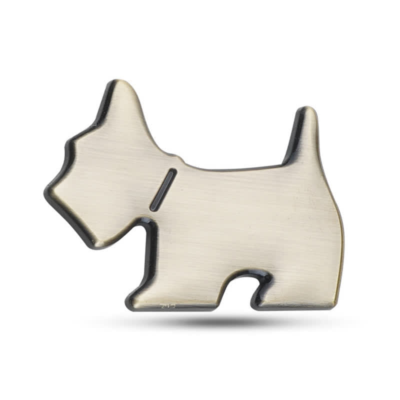 Autocollant métallique mignon en forme de chien pour voiture, pour les amoureux des animaux - Bronze antique - image 10