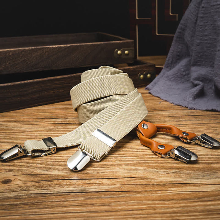 Bretelles élastiques en Y pour témoin, kaki clair - image 2