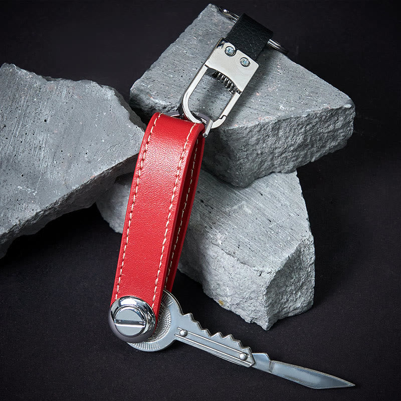 Organiseur de clés portable en cuir antivol de grande capacité - image 3