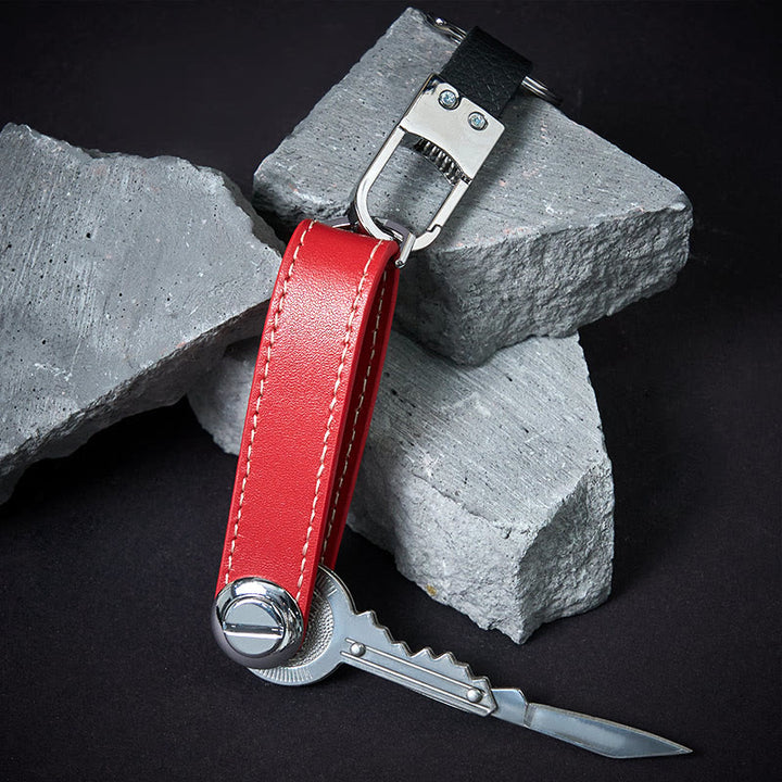 Organiseur de clés portable en cuir antivol de grande capacité - image 3