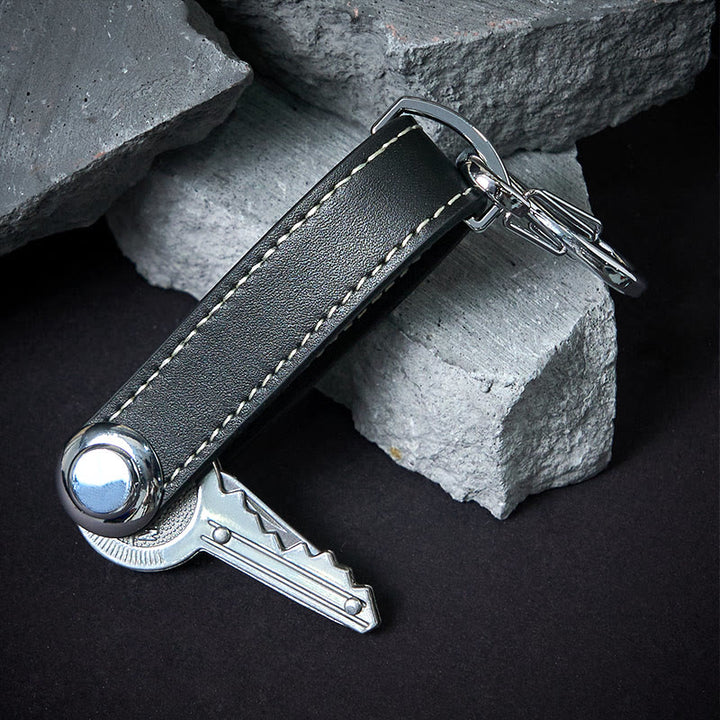 Organiseur de clés portable en cuir antivol de grande capacité - image 7